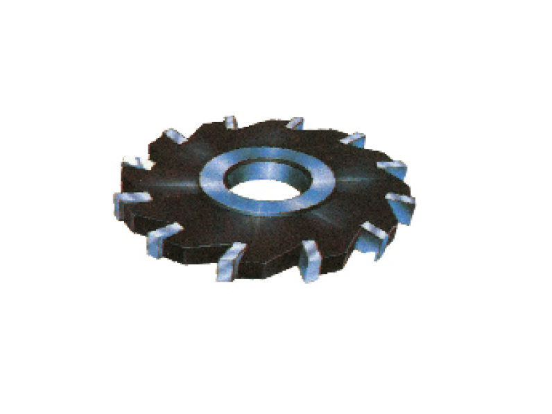 Side milling cutter with three sides of welding edge